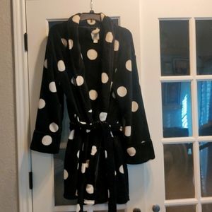 PINK black and white robe with bling logo